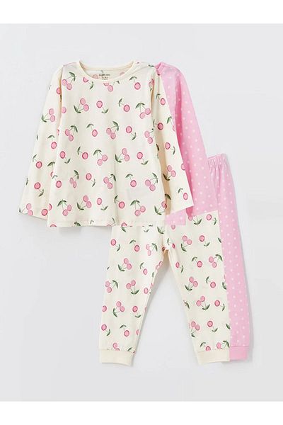 LC Waikiki LCW Baby - Crew Neck Printed Pajamas Set for Baby Girl 2 Pieces