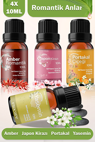 exocare Amber,Japon Kirazı,Yasemin,Portakal Buhurdanlık Difüzör Yağı,oda bany...