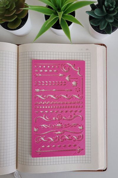 Karmelom Studio Bullet Journal Ornament Template Ruler