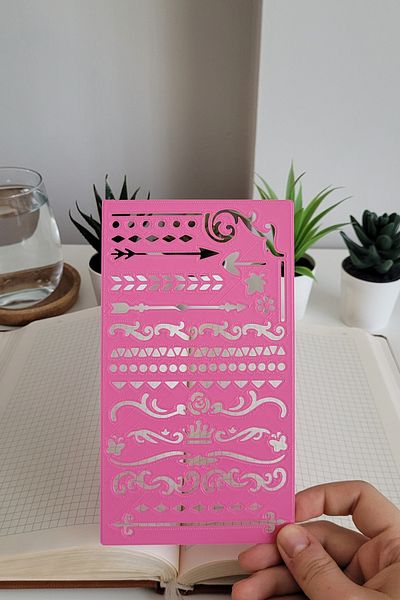 Karmelom Studio Bullet Journal Ornament Template Ruler