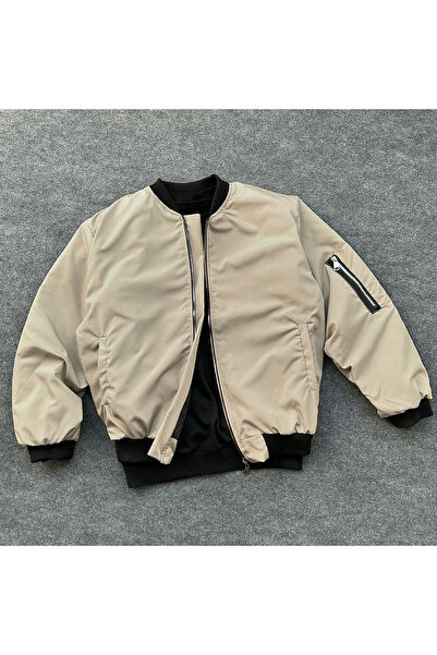 viperkombin Erkek Oversize Bomber Ceket Kolej Yaka