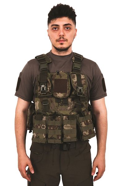KORDAK سترة Airsoft بحبل كاكي مموه - سترة تكتيكية مفككة