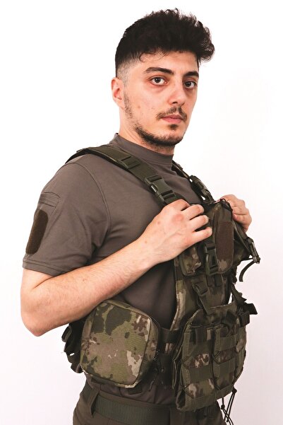 KORDAK سترة Airsoft بحبل كاكي مموه - سترة تكتيكية مفككة