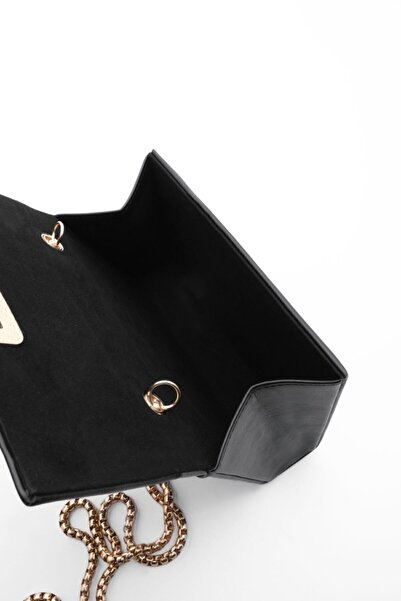 Marjin Women's Hand&Shoulder Bag Gold Color Gold Chain Strap Sovi black