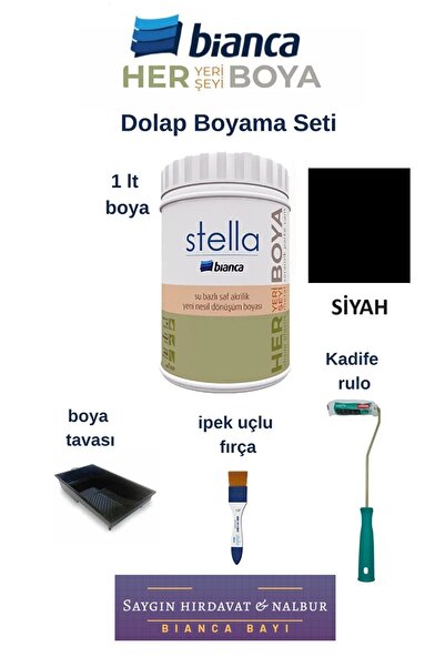 Bianca Binca Stella Su Bazlı Akrilik Boya Dolap Boyama Seti