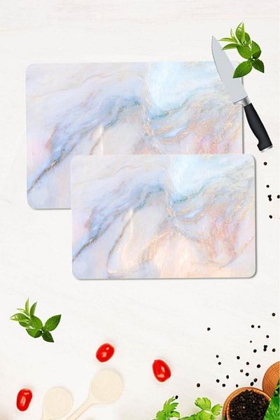 Saban طقم مكون من قطعتين مقاس 30 × 40 سم و20 × 30 سم من الزجاج المزخرف لحماية الموقد