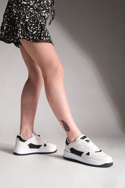 Marjin Dámské tenisky Gumové detailní sportovní boty se silnou podrážkou Keliva černá