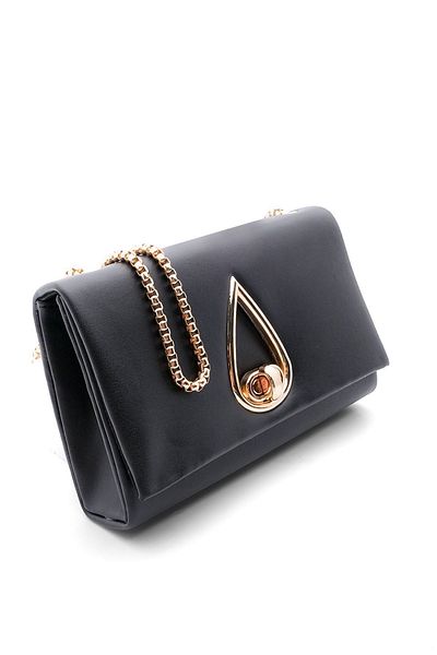 Marjin Women's Hand&Shoulder Bag Gold Chain Strap Mitoz Black