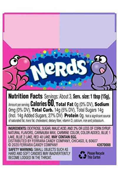 Nerds Üzüm Çilek Mini Şekerleme 46.7gr