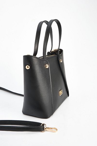 Marjin Women's Adjustable Strap Hand Shoulder Bag Rapon Black