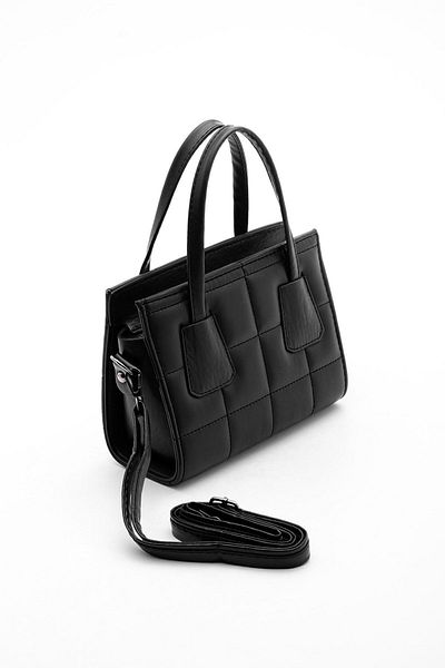 Marjin Women's Hand&Shoulder Bag Quilted Messenger Bag Minla black
