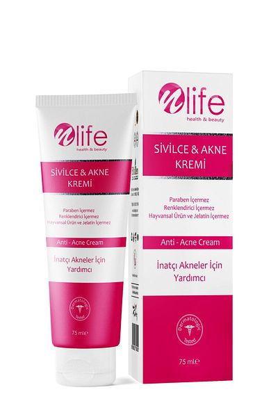 NLife كريم العناية بالوجه لحب الشباب وحب الشباب 75 مل - إصلاح لجميع أنواع البشرة