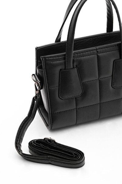 Marjin Women's Hand&Shoulder Bag Quilted Messenger Bag Minla black