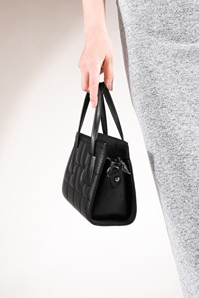 Marjin Women's Hand&Shoulder Bag Quilted Messenger Bag Minla black