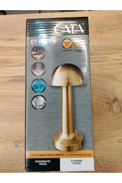 Cata - Lizbon Masa Lambası - Dokunmatik - Şarjlı - 2W - 3 Kademe