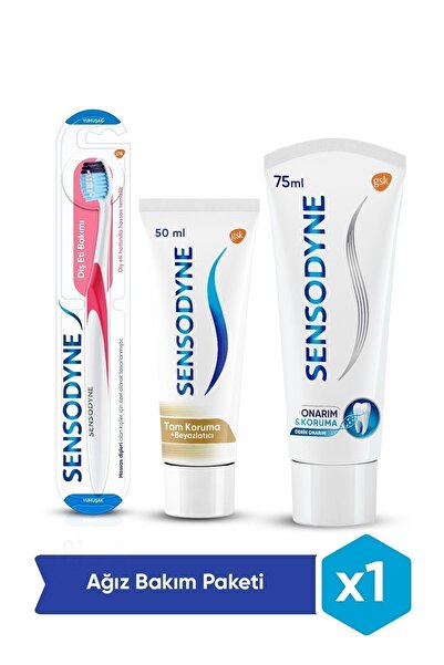 Sensodyne Onarım Ve Koruma Diş Macunu 75ml + Tam Koruma Beyazlatıcı Diş Macun...