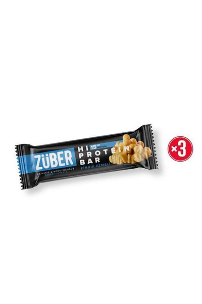 Züber High Protein Hazelnut Butter Bar - 45g X 3 Pieces