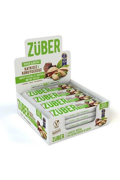 Züber Pistachio and Cocoa Fruit Bar 40Gr X 12 Pieces