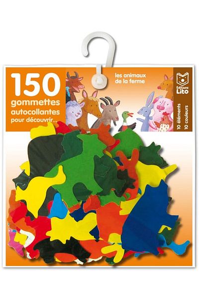 Lito 150 Gommettes Les Animaux De La Ferme Avec Support