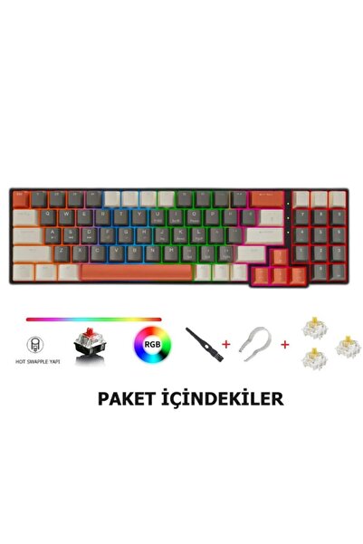 ATAsoft ELEKTRONİK Since 2021 K780 Kablolu Mekanik Rgb Işıklı Klavye 78 Tuşlu...