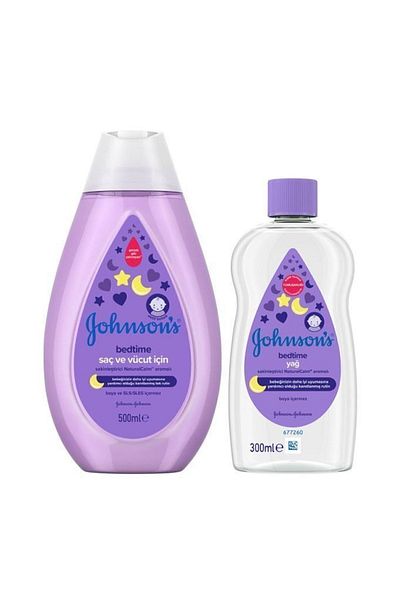 Johnson's Bedtime Hair and Body Shampoo - 500 ml Oil 300 ml