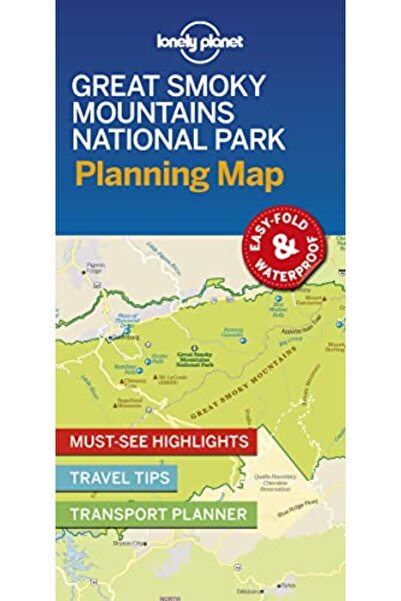 Hachette خريطة تخطيط متنزه غريت سموكي ماونتينز الوطني من لونلي بلانيت