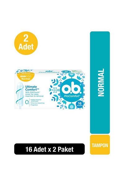 o.b. عازلة عادية 16 قطعة X2