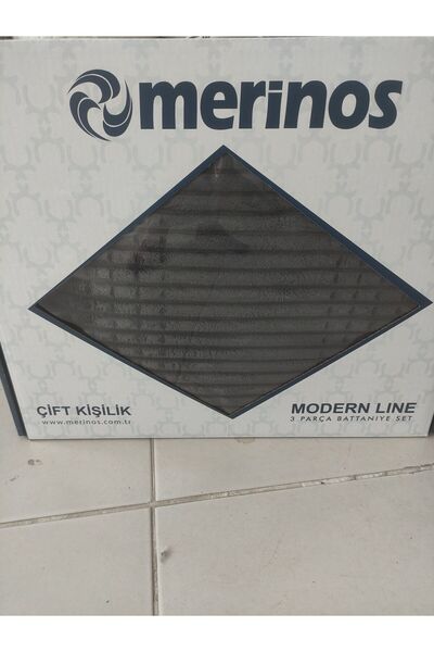 Abant BATTANİYE HALICI HAKTAN merinos marka moderline çift kişilik 3 parça battaniye