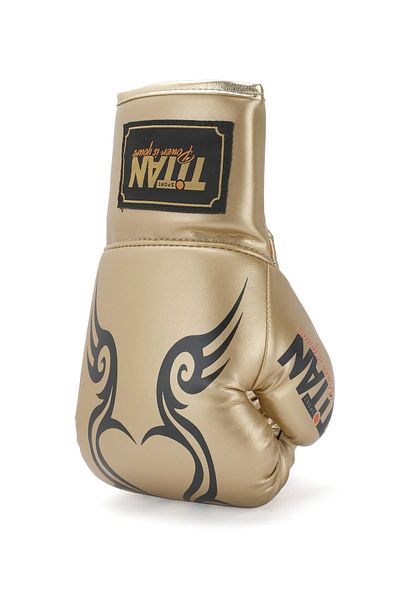 Titan Sport Gold Drawstring Boxing Gloves
