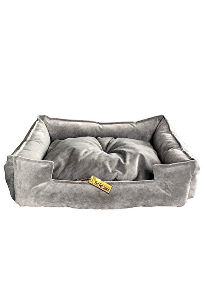 BRT Pet Kedi Yatağı, Küçük Irk Köpek Yatağı 60x45 Karışık Gri Tonlarda