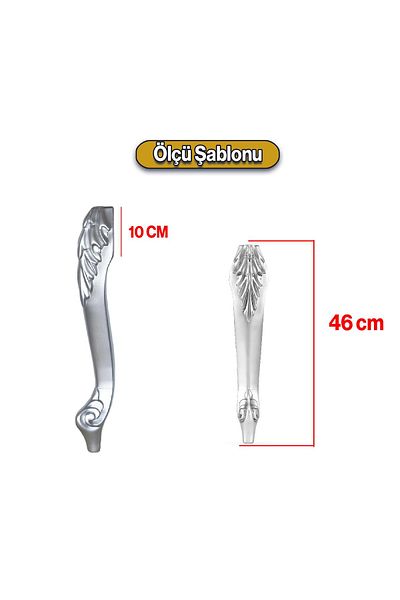 Badem10 Zade Picior Masa de Cafea din Plastic 46 cm Culoare Gri Argintiu 1 Buc Mobila Zigon Ceai Masa de Cafea Mijlocia Picior Conectare
