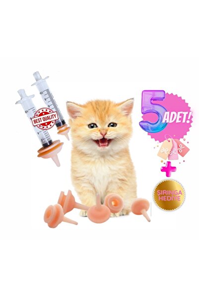 Evcil hayvan mini silikon hamster köpek kedi emzik fake nipple 5adet kısa uçlu