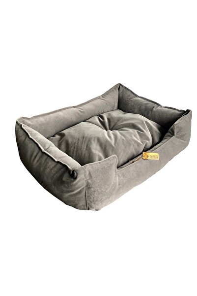 BRT Pet Kedi Yatağı, Küçük Irk Köpek Yatağı 60x45 Karışık Gri Tonlarda