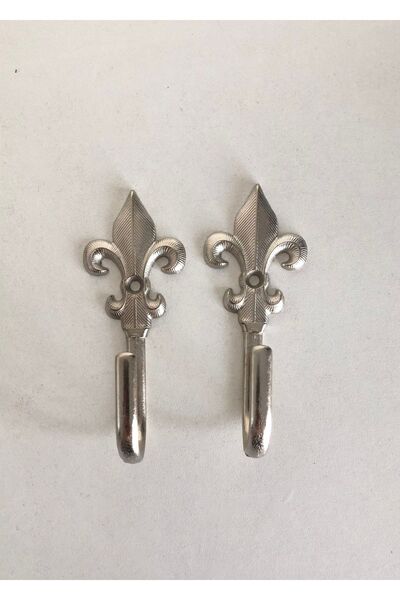 ETAB Renso Fon Perde Bağlama Askı Aparatı Perde Kancası Askılık Gümüş (2 ADET)