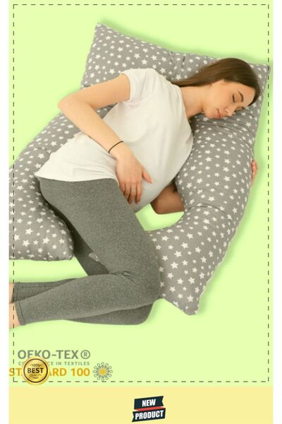 OMZ Pregnancy Support Cushion with Removable Cover Shaped for Pregnant Women