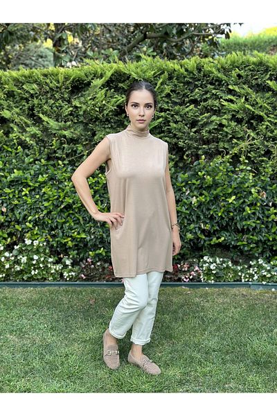 two in sis Cotton Viscose High Collar Tunic Underwear Hijab Basic Tunic