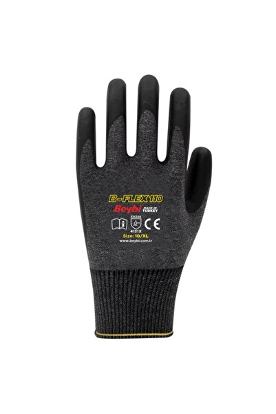 Beybi B-flex110 قفازات عمل من الليكرا النتريل 12 زوجًا مقاس 9