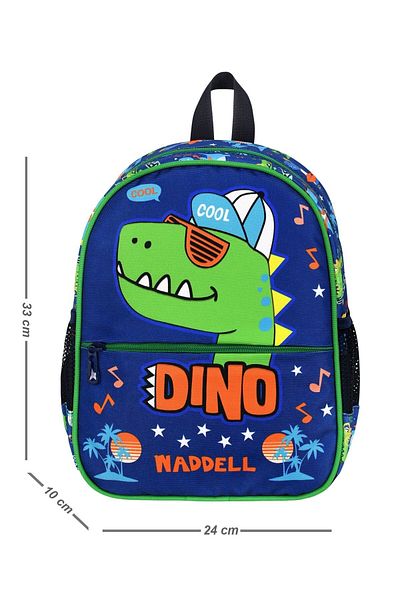GENC DIJITAL BASKI Set rucsac pentru grădiniță și creșă cu model Dino bleumarin