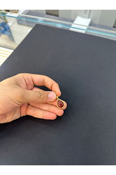 ahes kuyumculuk 14 Ayar Altın Akik Taşlı El işçiliği Kolye ucu