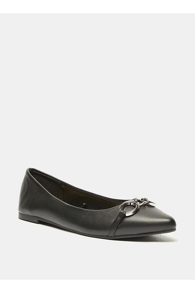 Flora Bella by Shoexpress Flora Bella Embellished Slip-On Pointed Toe Ballerina Shoes