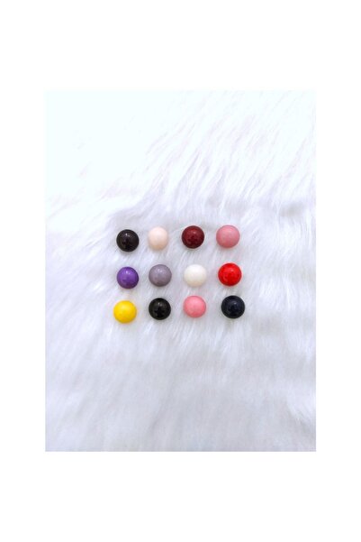 Zedhobi 60 Adet 15 Mm Karışık Renkli Yuvarlak Tek Delikli İnci Düğme Hırka Ye...