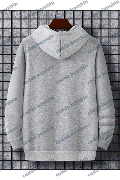 caddekombin Φούτερ Freedom Oversize - Γκρι με στάμπα, χειμερινό χοντρό