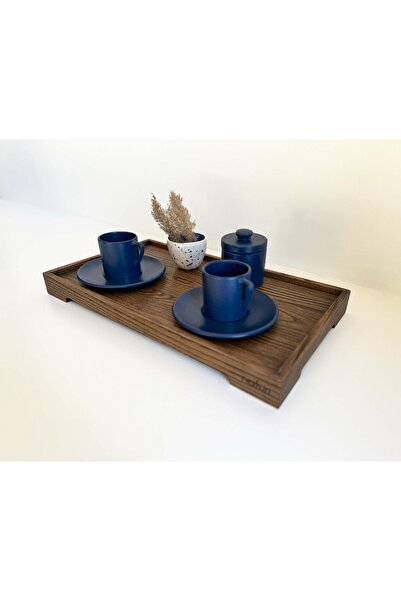 Naturi Arte Chocolate Orta 45x25 Cm Tepsi,Servis Ve Sunum Tepsi,Mutfak Çay-ka...