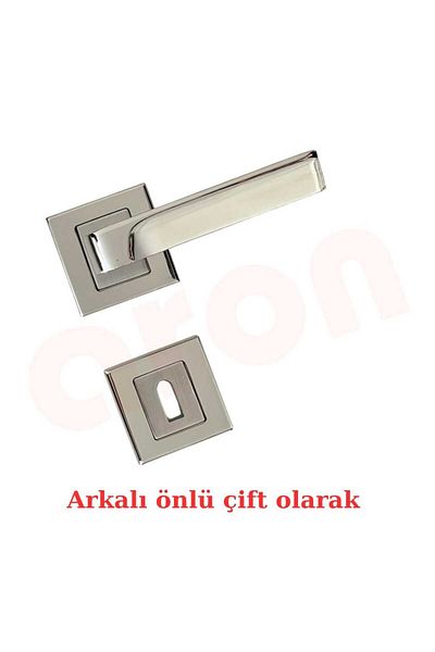 ARON New Luxury Duvet - Nickel Satin Room Door Handle Aluminum/steel (Pair with Back and Front)