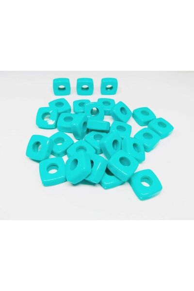 25 Pcs 12 Mm Basement Beads Green Square Necklace Bracelet Beads