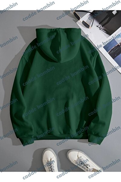 caddekombin Unisex Green San Diego Printed Oversize Hoodie