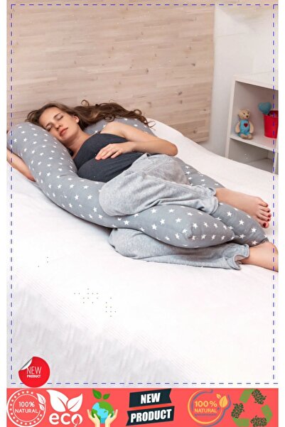 OMZ Tam Vücut Destekli Hamilelik Yastığı Bacak Arası Yastigi Hamile Uyku Yastığı