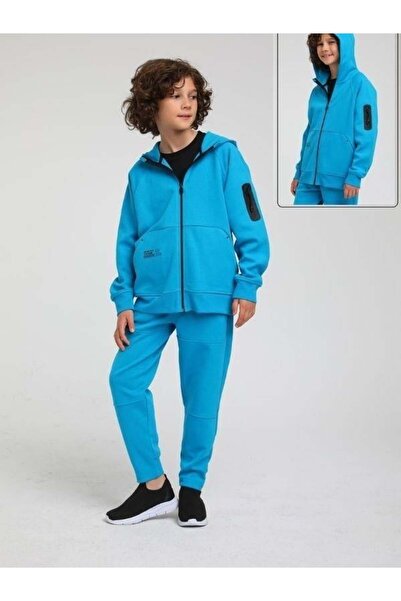 Jack Lions Синьо детско спортно облекло с качулка - с цип