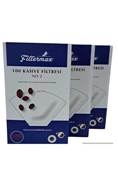 2 Numara Filtre Kahve Kağıdı (3 Paket X 100 beyaz)