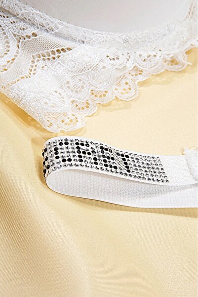 m mlinda Γυναικείο εκρού Micro Fabric Stone Strap Σουτιέν με επένδυση